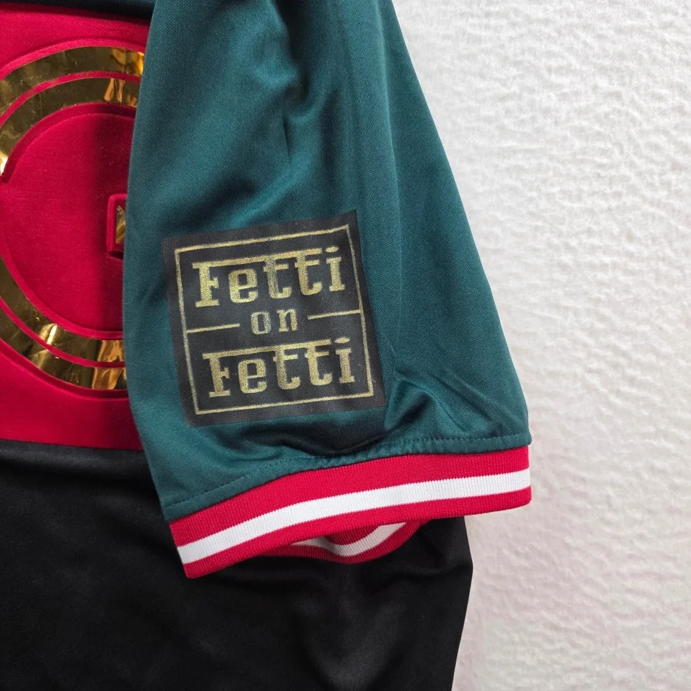 Contender Mens Streetwear Jersey XL‎ Green Red Black Gold Metallic OG Fetti N1